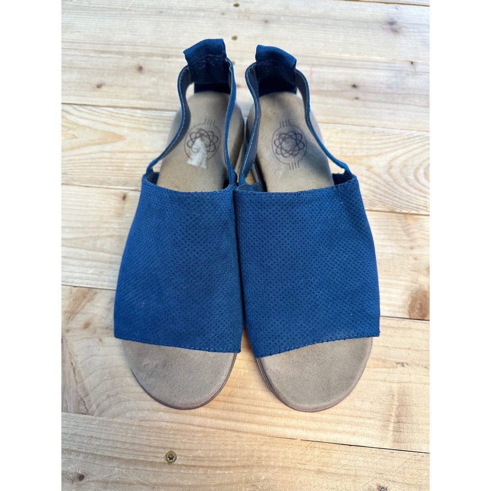 Hocus Pocus Sandals Blue Textile Upper Comfort Slides Casual Size‎ 8M